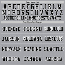 Load image into Gallery viewer, Custom Gray Black-White Mesh Authentic Throwback Football Jersey