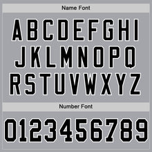 Load image into Gallery viewer, Custom Gray Black-White Mesh Authentic Throwback Football Jersey