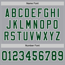 Load image into Gallery viewer, Custom Gray Green-White Mesh Authentic Throwback Football Jersey