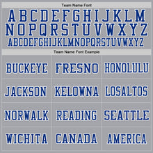 Load image into Gallery viewer, Custom Gray Red-Royal Mesh Authentic Throwback Football Jersey