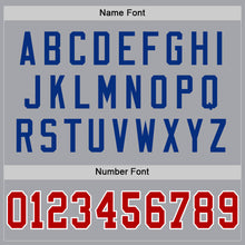 Load image into Gallery viewer, Custom Gray Red-Royal Mesh Authentic Throwback Football Jersey