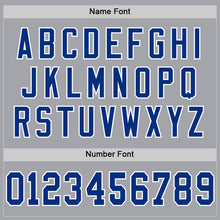 Load image into Gallery viewer, Custom Gray Royal-White Mesh Authentic Throwback Football Jersey