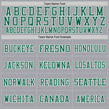 Load image into Gallery viewer, Custom Gray Kelly Green-White Mesh Authentic Throwback Football Jersey