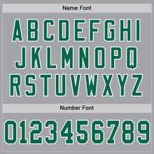 Load image into Gallery viewer, Custom Gray Kelly Green-White Mesh Authentic Throwback Football Jersey