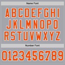 Load image into Gallery viewer, Custom Gray Orange-White Mesh Authentic Throwback Football Jersey