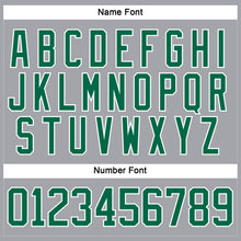 Load image into Gallery viewer, Custom Gray Kelly Green-White Hockey Lace Neck Jersey