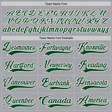 Load image into Gallery viewer, Custom Gray Green-White Hockey Lace Neck Jersey