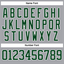 Load image into Gallery viewer, Custom Gray Green-White Hockey Lace Neck Jersey
