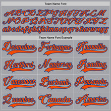 Load image into Gallery viewer, Custom Gray Orange-Royal Hockey Lace Neck Jersey