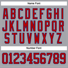 Load image into Gallery viewer, Custom Gray Red-Royal Hockey Lace Neck Jersey