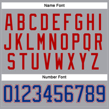 Load image into Gallery viewer, Custom Gray Royal-Red Hockey Lace Neck Jersey