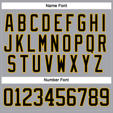 Load image into Gallery viewer, Custom Gray Black-Gold Hockey Lace Neck Jersey