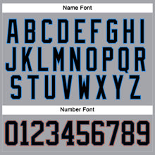 Load image into Gallery viewer, Custom Gray Black Powder Blue-Orange Hockey Lace Neck Jersey