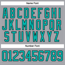 Load image into Gallery viewer, Custom Gray Aqua-Black Hockey Lace Neck Jersey