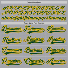 Load image into Gallery viewer, Custom Gray Green-Gold Hockey Lace Neck Jersey