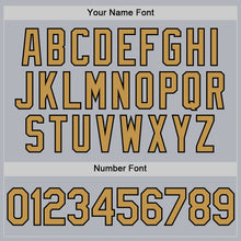 Load image into Gallery viewer, Custom Gray Old Gold-Black Authentic Throwback Baseball Jersey
