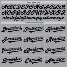 Load image into Gallery viewer, Custom Gray Black Authentic Baseball Jersey