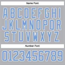 Load image into Gallery viewer, Custom Gray Light Blue-White Hockey Jersey