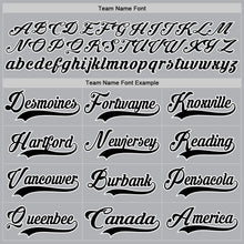 Load image into Gallery viewer, Custom Gray Black-White Hockey Jersey