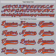 Load image into Gallery viewer, Custom Gray Orange-Royal Hockey Jersey