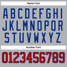 Load image into Gallery viewer, Custom Gray Red-Royal Hockey Jersey