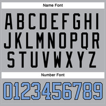 Load image into Gallery viewer, Custom Gray Light Blue-Black Hockey Jersey