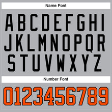 Load image into Gallery viewer, Custom Gray Orange-Black Hockey Jersey