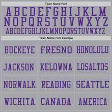 Load image into Gallery viewer, Custom Gray Red-Purple Mesh Authentic Football Jersey