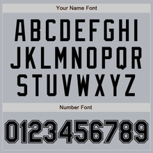 Load image into Gallery viewer, Custom Gray Black Authentic Baseball Jersey