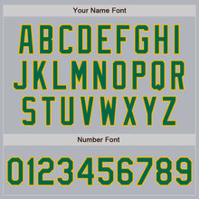 Load image into Gallery viewer, Custom Gray Kelly Green-Gold Authentic Baseball Jersey