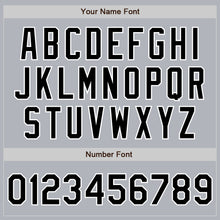 Load image into Gallery viewer, Custom Gray Black-White Authentic Baseball Jersey