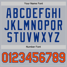 Load image into Gallery viewer, Custom Gray Orange-Royal Authentic Throwback Basketball Jersey