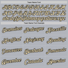 Load image into Gallery viewer, Custom Gray Cream-Black Authentic Throwback Basketball Jersey