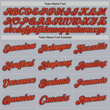 Load image into Gallery viewer, Custom Gray Navy Old Gold-Red Authentic Throwback Basketball Jersey