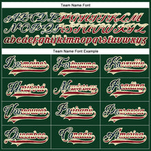 Load image into Gallery viewer, Custom Green Vintage USA Flag Black-Cream Hockey Lace Neck Jersey