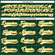 Load image into Gallery viewer, Custom Green White-Gold Hockey Lace Neck Jersey