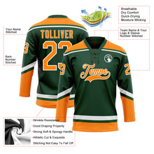 Load image into Gallery viewer, Custom Green Bay Orange-White Hockey Lace Neck Jersey