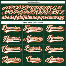 Load image into Gallery viewer, Custom Green White-Orange Hockey Lace Neck Jersey