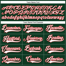 Load image into Gallery viewer, Custom Green White-Red Hockey Lace Neck Jersey