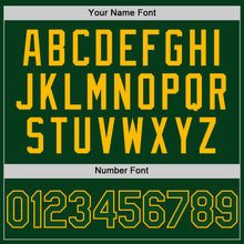 Load image into Gallery viewer, Custom Green Gold Mesh Authentic Throwback Baseball Jersey