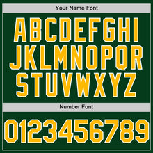 Load image into Gallery viewer, Custom Green Gold-White Mesh Authentic Throwback Baseball Jersey