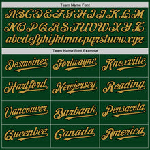 Load image into Gallery viewer, Custom Green Old Gold-Black Mesh Authentic Throwback Baseball Jersey