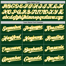 Load image into Gallery viewer, Custom Green White-Yellow Mesh Authentic Throwback Baseball Jersey