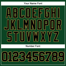 Load image into Gallery viewer, Custom Green Black-Old Gold Mesh Authentic Throwback Baseball Jersey