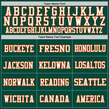 Load image into Gallery viewer, Custom Green White-Orange Mesh Authentic Throwback Football Jersey
