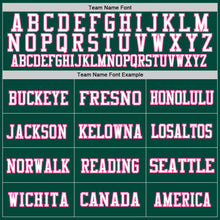 Load image into Gallery viewer, Custom Green Pink-White Mesh Authentic Throwback Football Jersey