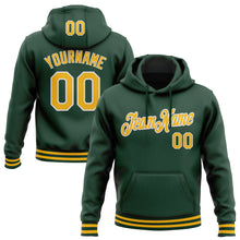 Load image into Gallery viewer, Custom Stitched Green Gold-White Sports Pullover Sweatshirt Hoodie
