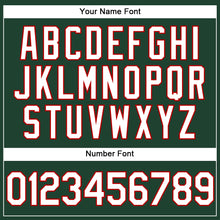 Load image into Gallery viewer, Custom Stitched Green White-Red Sports Pullover Sweatshirt Hoodie