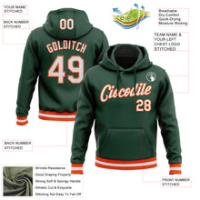 Load image into Gallery viewer, Custom Stitched Green White-Orange Sports Pullover Sweatshirt Hoodie