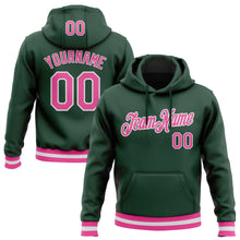 Load image into Gallery viewer, Custom Stitched Green Pink-White Sports Pullover Sweatshirt Hoodie